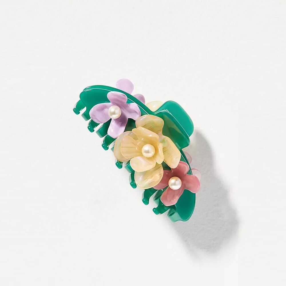 The Met x Lele Sadoughi Gustav Klimt Primavesi Hair Claw Clip NWT w Storage Bag